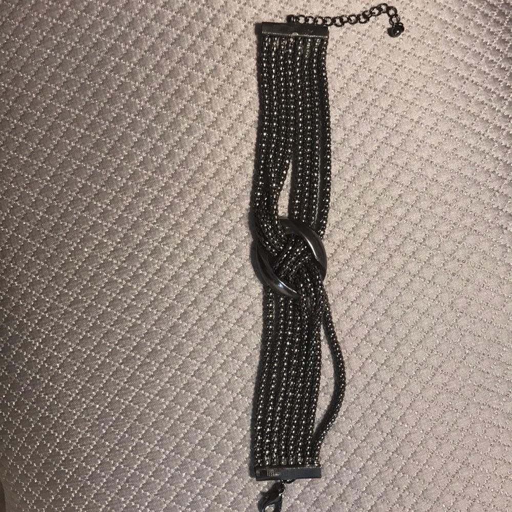 Silver knotted bracelet